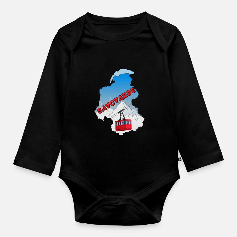 Savoyarde version 2 - Body Bébé bio manches longues - noir