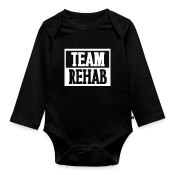 Physiotherapy Physical Therapist PT Massage Rehab - Organic Longsleeve Baby Bodysuit - black - Front