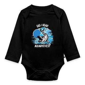 Aquarium Aquarianer Fische Zierfische Aquaristik - Baby Bio-Langarm-Body - Schwarz - Vorne