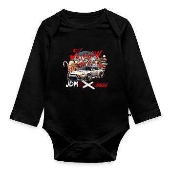 Jdm édition de Noël / Tuning Mechanic Costume - Body Bébé bio manches longues - noir - Devant