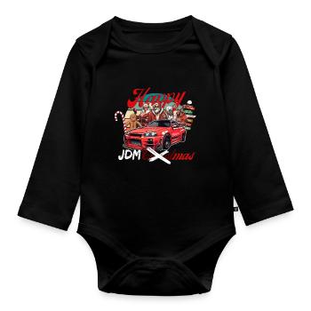 Jdm édition de Noël / Tuning Mechanic Costume - Body Bébé bio manches longues - noir - Devant
