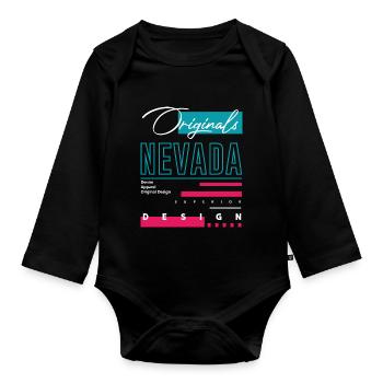 Nevada - Baby Bio-Langarm-Body - Schwarz - Vorne