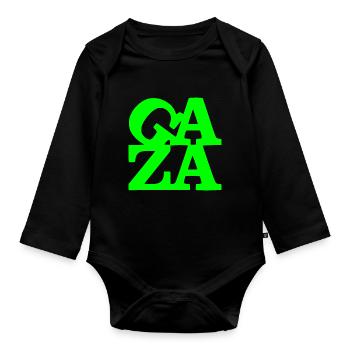 Gaza - Body Bébé bio manches longues - noir - Devant