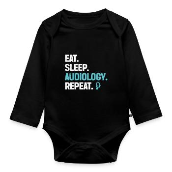 Audiology Audiologists - Organic Longsleeve Baby Bodysuit - black - Front