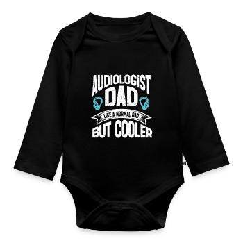 Audiology Audiologists - Organic Longsleeve Baby Bodysuit - black - Front