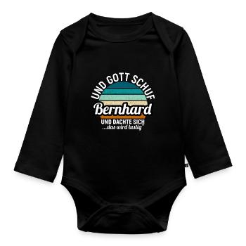 Bodo - Baby Bio-Langarm-Body - Schwarz - Vorne