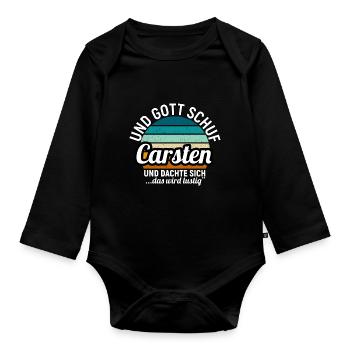 Christoph - Baby Bio-Langarm-Body - Schwarz - Vorne