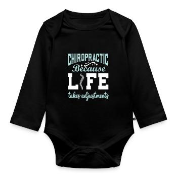 Chiropraktiker Chiropraktik - Baby Bio-Langarm-Body - Schwarz - Vorne