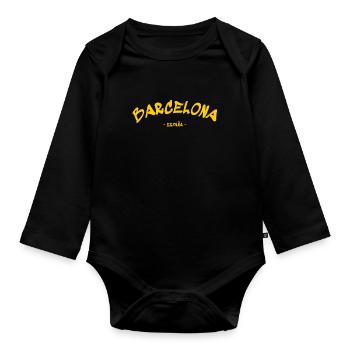 Barcelona - España - Spain - Spain - Organic Longsleeve Baby Bodysuit - black - Front