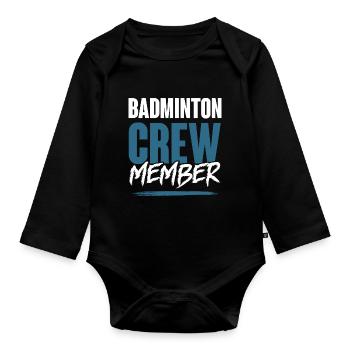 Équipe de badminton - Body Bébé bio manches longues - noir - Devant