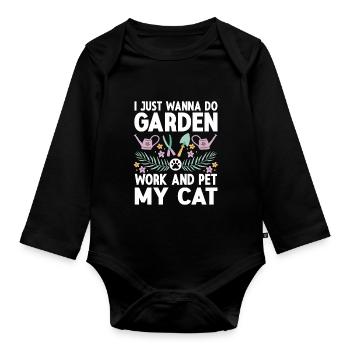 Gartenbau LandschaftsbauGarten Gärtner - Baby Bio-Langarm-Body - Schwarz - Vorne