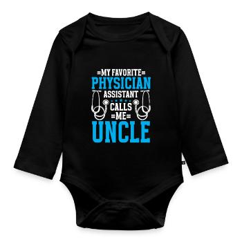 Médecin Disant École De Médecine Pa Étudiant Médecin - Body Bébé bio manches longues - noir - Devant