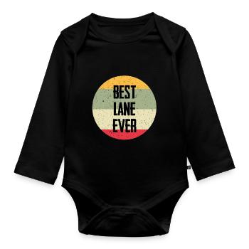La meilleure voie de tous les temps - Body Bébé bio manches longues - noir - Devant