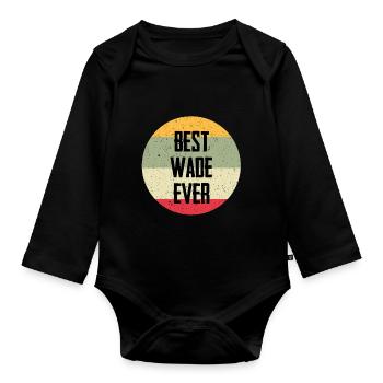 Best Wade Ever - Baby Bio-Langarm-Body - Schwarz - Vorne