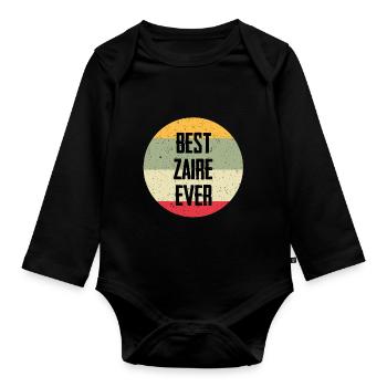 Le meilleur Zaïre de tous les temps - Body Bébé bio manches longues - noir - Devant