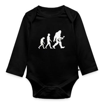 Gift for dulcimer lover - Organic Longsleeve Baby Bodysuit - black - Front