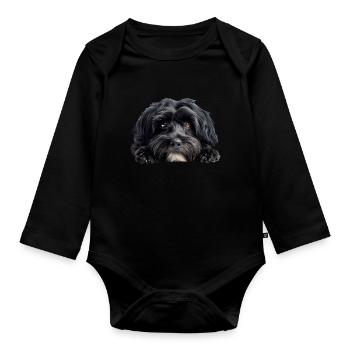 Havanais - Body Bébé bio manches longues - noir - Devant
