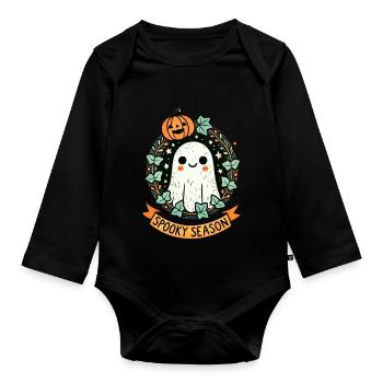 Spooky Season - Organic Longsleeve Baby Bodysuit - black - Front