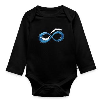Natation Infinity Wave - Body Bébé bio manches longues - noir - Devant