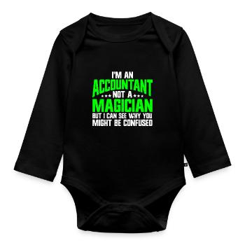 Tax Day CPA Accountant - Organic Longsleeve Baby Bodysuit - black - Front
