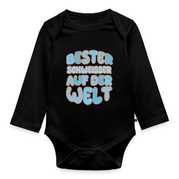 Welders - Organic Longsleeve Baby Bodysuit - black - Front