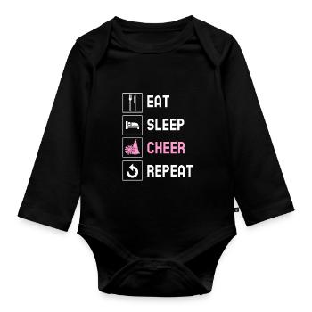 Cheerleading Cheerleader Base Flyer - Organic Longsleeve Baby Bodysuit - black - Front