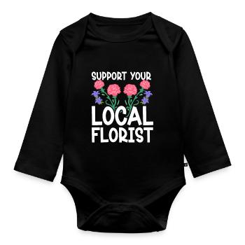 Cheerleading Cheerleader Base Flyer - Organic Longsleeve Baby Bodysuit - black - Front