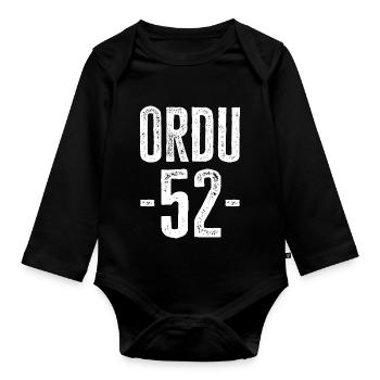 Ordu 52 – Natur und Tradition aus Türkiye - Baby Bio-Langarm-Body - Schwarz - Vorne