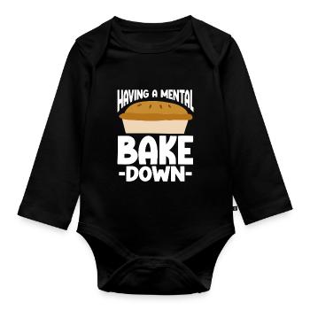 Baking Bakery Baker - Organic Longsleeve Baby Bodysuit - black - Front