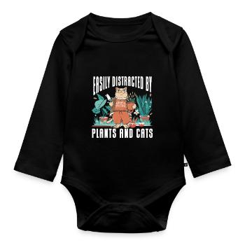 Gardening Horticulture Gardener - Baby Bio-Langarm-Body - Schwarz - Vorne