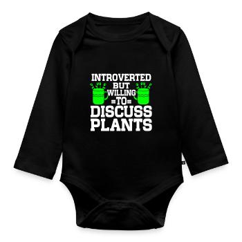 Gardening Horticulture Gardener - Baby Bio-Langarm-Body - Schwarz - Vorne