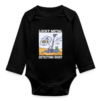 Détecteur de métaux Détection de métaux - Body Bébé bio manches longues - noir - Devant