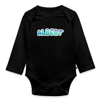 Albert as a profession - Organic Longsleeve Baby Bodysuit - black - Front