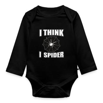 Lustiger Denglisch Spruch Denglisch Sprüche - Baby Bio-Langarm-Body - Schwarz - Vorne