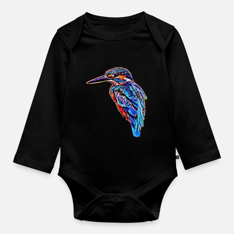 Kingfisher - Body Bébé bio manches longues - noir