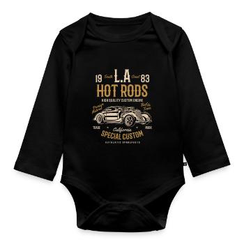Hot rods Véhicule Hotrod LA Vintage - Body Bébé bio manches longues - noir - Devant