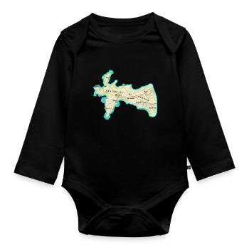 Naher Understadt Crozon - Baby Bio-Langarm-Body - Schwarz - Vorne