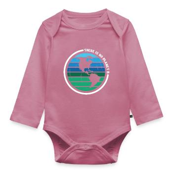 there is no planet b - Body Bébé bio manches longues - mauve - Devant