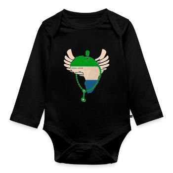 Sierra Leone - Organic Longsleeve Baby Bodysuit - black - Front