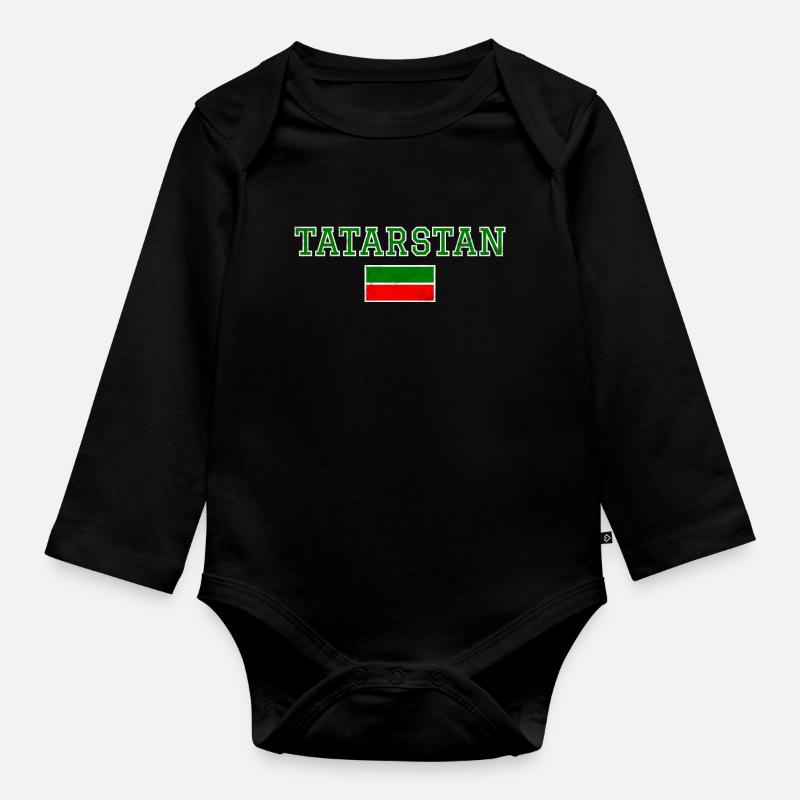 Tatarstan - Body Bébé bio manches longues - noir
