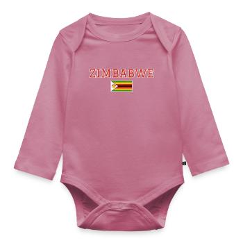 Zimbabwe - Body Bébé bio manches longues - mauve - Devant