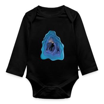 Caver - Spéléologie, Spéléologie, Spéléologie - Body Bébé bio manches longues - noir - Devant