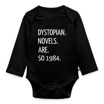 book lover better comics art feminine - Organic Longsleeve Baby Bodysuit - black - Front
