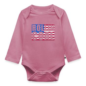 Conception de rouleaux de carbone aux États-Unis pour les conducteurs de diesel - Body Bébé bio manches longues - mauve - Devant