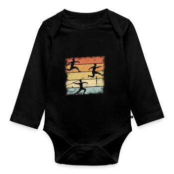 Track and Field - Baby Bio-Langarm-Body - Schwarz - Vorne