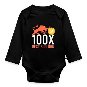 100x next Bullrun - Organic Longsleeve Baby Bodysuit - black - Front