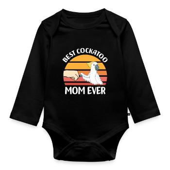 Kakadu lovers | Cockatoo Pet Birds Gift - Organic Longsleeve Baby Bodysuit - black - Front