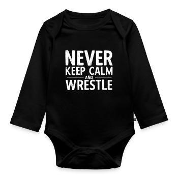 Grappling Martial Arts Wrestling - Baby Bio-Langarm-Body - Schwarz - Vorne
