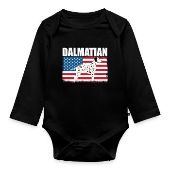 Dalmate - Body Bébé bio manches longues - noir - Devant