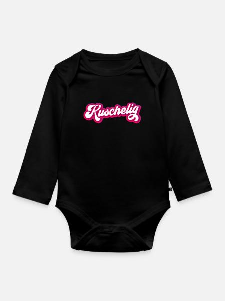 kuschelig - Baby Bio-Langarm-Body - Schwarz